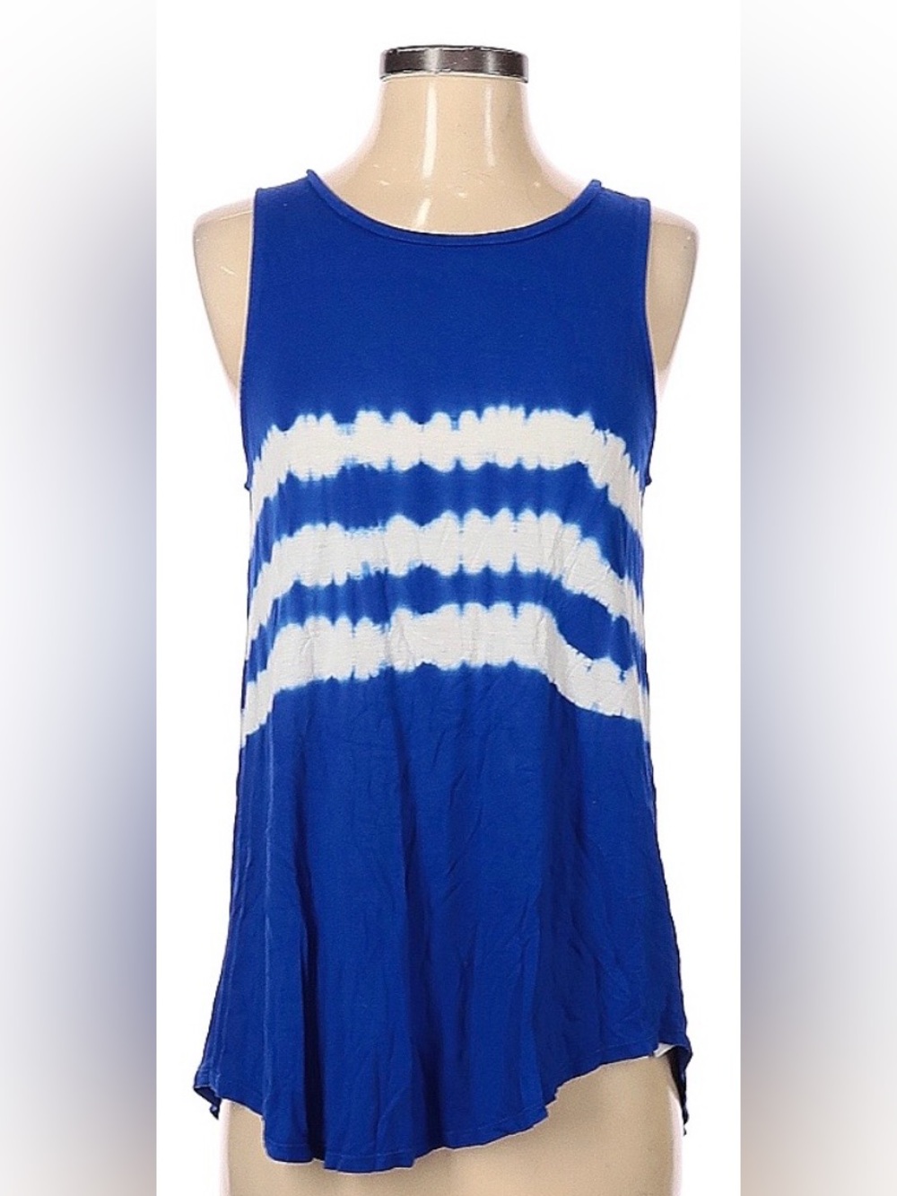 Old Navy Blue & White Tie-Dye Sleeveless Tank